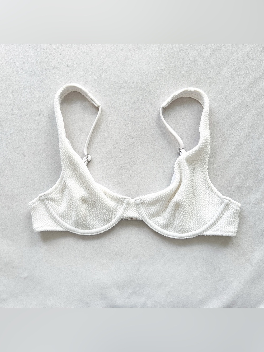 Rhythm. White Textured Underwire Bikini Top